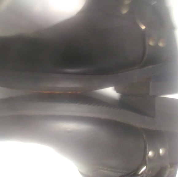 Harley Davidson Black Harness Boots Eagle Embroidery Leather Mens size 9.5 - Picture 5 of 10